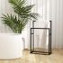 Suport de prosoape autonom, negru, 48x24x78,5 cm, fier GartenMobel Dekor