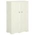 Dulap din plastic, 79x43x125 cm, alb angora, design de lemn GartenMobel Dekor