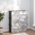 Suport de pantofi, transparent, 93x36,5x140 cm, PP GartenMobel Dekor