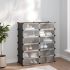 Suport de pantofi, transparent, 94,5x36,5x106 cm, PP GartenMobel Dekor