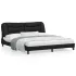 Cadru de pat cu tăblie alb și negru 180x200cm piele artificială GartenMobel Dekor