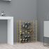 Suport sticle de vin, 48 sticle, auriu, metal GartenMobel Dekor