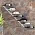 Suport sticle de vin de perete pentru 7 sticle, negru, metal GartenMobel Dekor