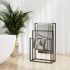 Suport de prosoape autonom, negru, 48x24x78,5 cm, fier GartenMobel Dekor