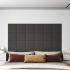 Panouri de perete 12 buc. gri închis 90x15 cm textil 1,62 m² GartenMobel Dekor