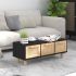 Măsuță de cafea alb 80x40x30 cm lemn prelucrat&lemn masiv pin GartenMobel Dekor