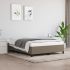 Cadru de pat, gri taupe, 140x190 cm, material textil GartenMobel Dekor