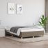 Cadru de pat, gri taupe, 140x190 cm, material textil GartenMobel Dekor