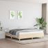 Cadru de pat, crem, 180 x 200 cm, material textil GartenMobel Dekor