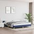 Cadru de pat cu tăblie, gri taupe, 160x200 cm, textil GartenMobel Dekor