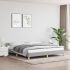 Cadru de pat cu tăblie, gri deschis, 120x190cm, material textil GartenMobel Dekor