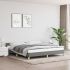 Cadru de pat cu tăblie, gri taupe, 180x200 cm, textil GartenMobel Dekor