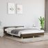 Cadru de pat cu tăblie, gri taupe, 140x190 cm, textil GartenMobel Dekor