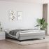 Saltea de pat cu arcuri, gri taupe, 160x200x20 cm, textil GartenMobel Dekor