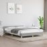 Cadru de pat cu tăblie, gri deschis, 120x190cm, material textil GartenMobel Dekor
