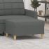 Taburet, negru, 70x55x41 cm, material textil GartenMobel Dekor