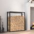 Suport pentru lemne de foc, negru mat, 50x28x94 cm oțel GartenMobel Dekor
