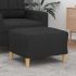 Taburet, negru, 70x55x41 cm, material textil GartenMobel Dekor