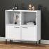 Bibliotecă cu picioare metalice OSLO, gri, 90x35x90,5 cm, lemn GartenMobel Dekor