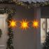 Lumini de Crăciun cu LED-uri, 3 buc., alb, pliabil GartenMobel Dekor