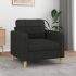 Canapea cu 3 locuri, gri deschis, material 180CM textil GartenMobel Dekor