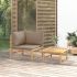 Set mobilier de grădină cu perne gri taupe, 2 piese, bambus GartenMobel Dekor