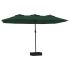 Umbrelă soare cu două capete cu LED-uri, gri taupe, 449x245 cm GartenMobel Dekor