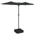 Umbrelă de soare cu două capete cu LED, alb nisipiu, 316x240 cm GartenMobel Dekor