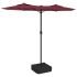 Umbrelă de soare două capete, cu LED-uri, roșu bordo 316x240 cm GartenMobel Dekor