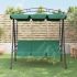 Balansoar de exterior extensibil cu copertină, cafeniu GartenMobel Dekor