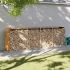Suport pentru bușteni verde 300x45x100 cm oțel galvanizat GartenMobel Dekor