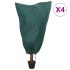 Huse de fleece pentru plante cu șnur 4 buc 70 g/m² 0,8x0,8 m GartenMobel Dekor