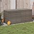Ladă depozitare de grădină cu roți, negru, 283 L, poliratan GartenMobel Dekor