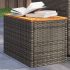 Mese laterale de grădină 2 buc. bej 55x34x37cm lemn/poliratan GartenMobel Dekor