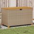 Ladă depozitare grădină negru 110x55x63cm lemn acacia poliratan GartenMobel Dekor