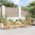 Set mobilier bistro, 3 piese, poliratan negru/lemn de acacia GartenMobel Dekor