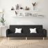 Canapea extensibilă cu 2 locuri, gri închis, textil GartenMobel Dekor