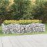 Strat înălțat cu gabion arcuit, 600x50x50 cm, fier galvanizat GartenMobel Dekor