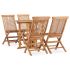 Set mobilier de exterior pliabil, 7 piese, lemn masiv de tec GartenMobel Dekor