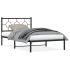 Cadru de pat din metal cu tăblie, alb, 107x203 cm GartenMobel Dekor