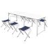 Set camping masă reglabilă și 4 scaune 120 x 60 cm GartenMobel Dekor