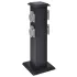 Coloană priză de exterior cu 4 căi, negru/verde, 16x16x39,5 cm GartenMobel Dekor