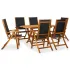 Set mobilier de grădină, 7 piese, lemn masiv acacia/textilenă GartenMobel Dekor