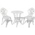 Set mobilier bistro, 3 piese, alb, aluminiu turnat GartenMobel Dekor