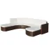 Set mobilier de grădină cu perne, 4 piese, negru, poliratan GartenMobel Dekor