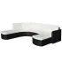 Set mobilier de grădină cu perne, 4 piese, negru, poliratan GartenMobel Dekor