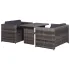 Set mobilier bistro cu perne, 3 piese, maro, poliratan   GartenMobel Dekor