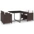 Set mobilier de exterior cu perne, 5 piese, negru, poliratan GartenMobel Dekor