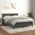 Pat box spring cu saltea, gri închis, 180x200 cm, catifea GartenMobel Dekor