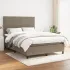 Pat box spring cu saltea, gri taupe, 120x200 cm, textil GartenMobel Dekor